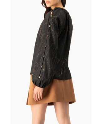 Women's Long Sleeve V-Neck Blouse