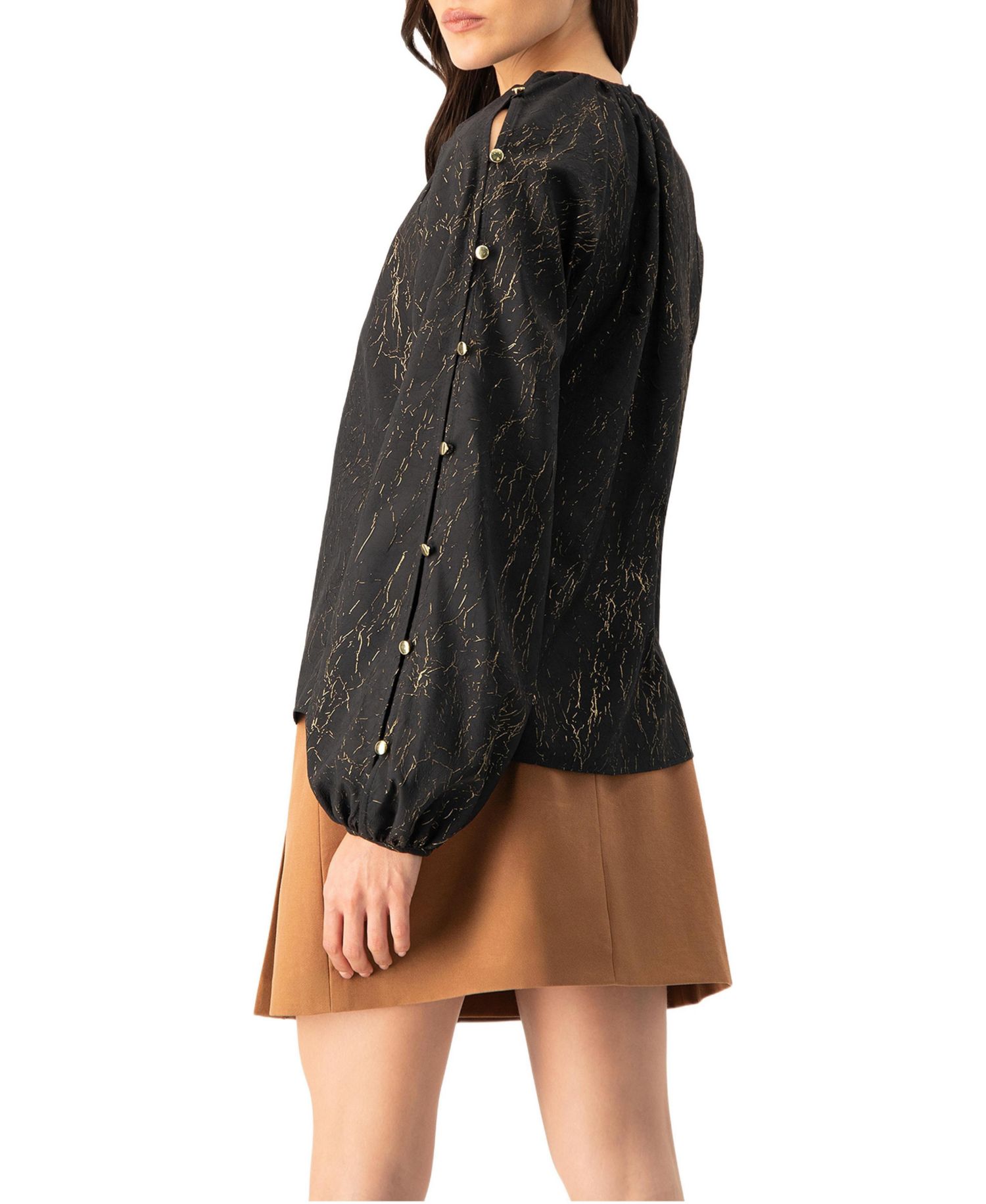 Women's Long Sleeve V-Neck Blouse