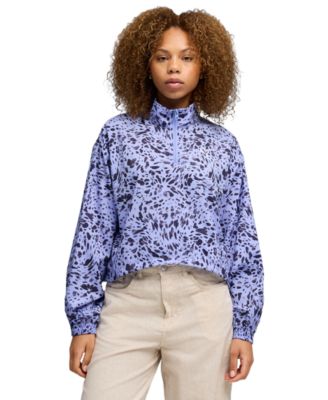 Women's ESS Graphic Animal Relaxed Woven Half-Zip Jacket