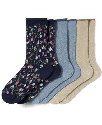 Women's Roll Top Socks 3-Pack U6487MP