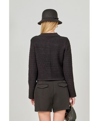 Women's Button-Front Knit Sweater