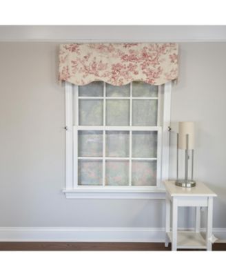 Victorian Provance 100% Cotton Rod Pocket Lined  Window Valance 50" x 15" Red