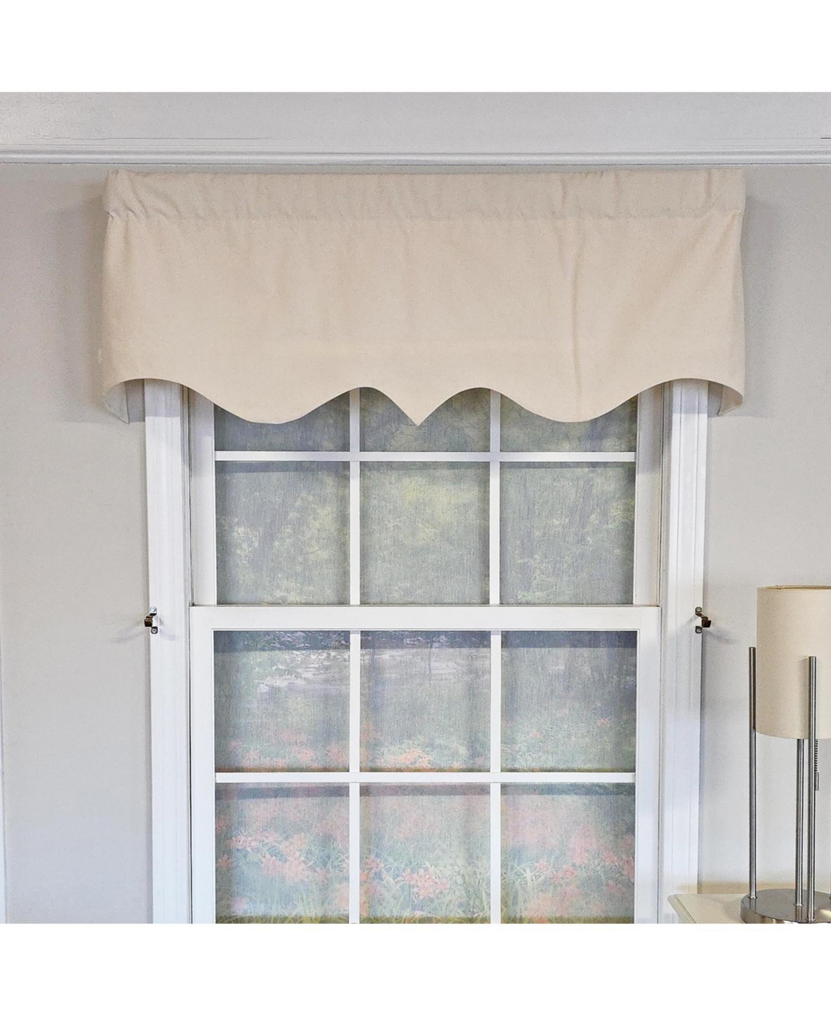 Rlf Home Soft Duck Regal 100% Cotton Rod Pocket Lined Window Valance 50" x 17" Off White