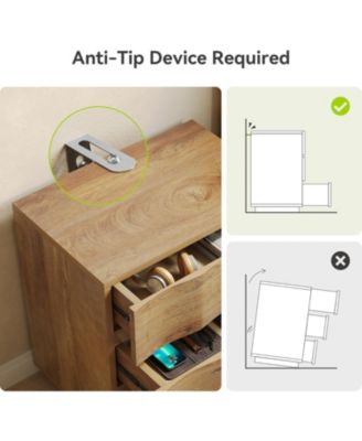 Fluted Nightstand, Side Table with 3 Drawers, Farmhouse Bedside Table, Wood Nightstand, Small Bedroom Dresser, Rustic Wood End Table