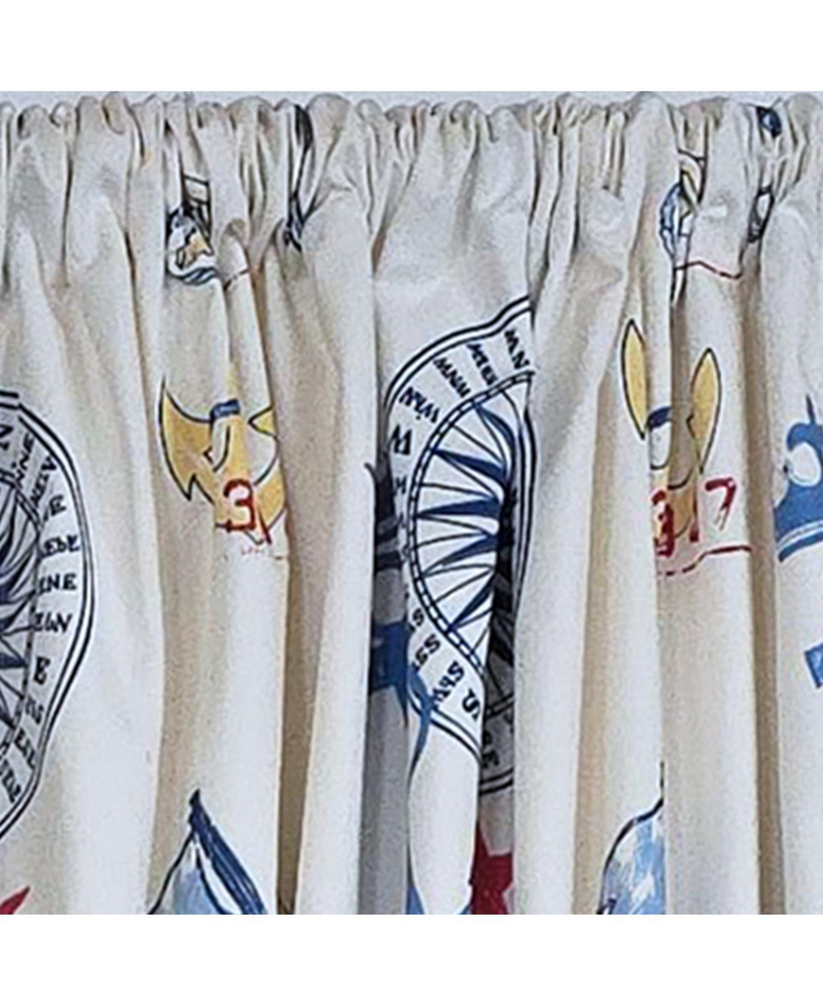 Rlf Home Ralph Lauren Navigator 100% Cotton Rod Pocket Window Curtain set of 2