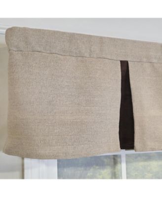 Denton Pleated 100% Cotton Rod Pocket Lined  Window Valance 50" x 17" Taupe