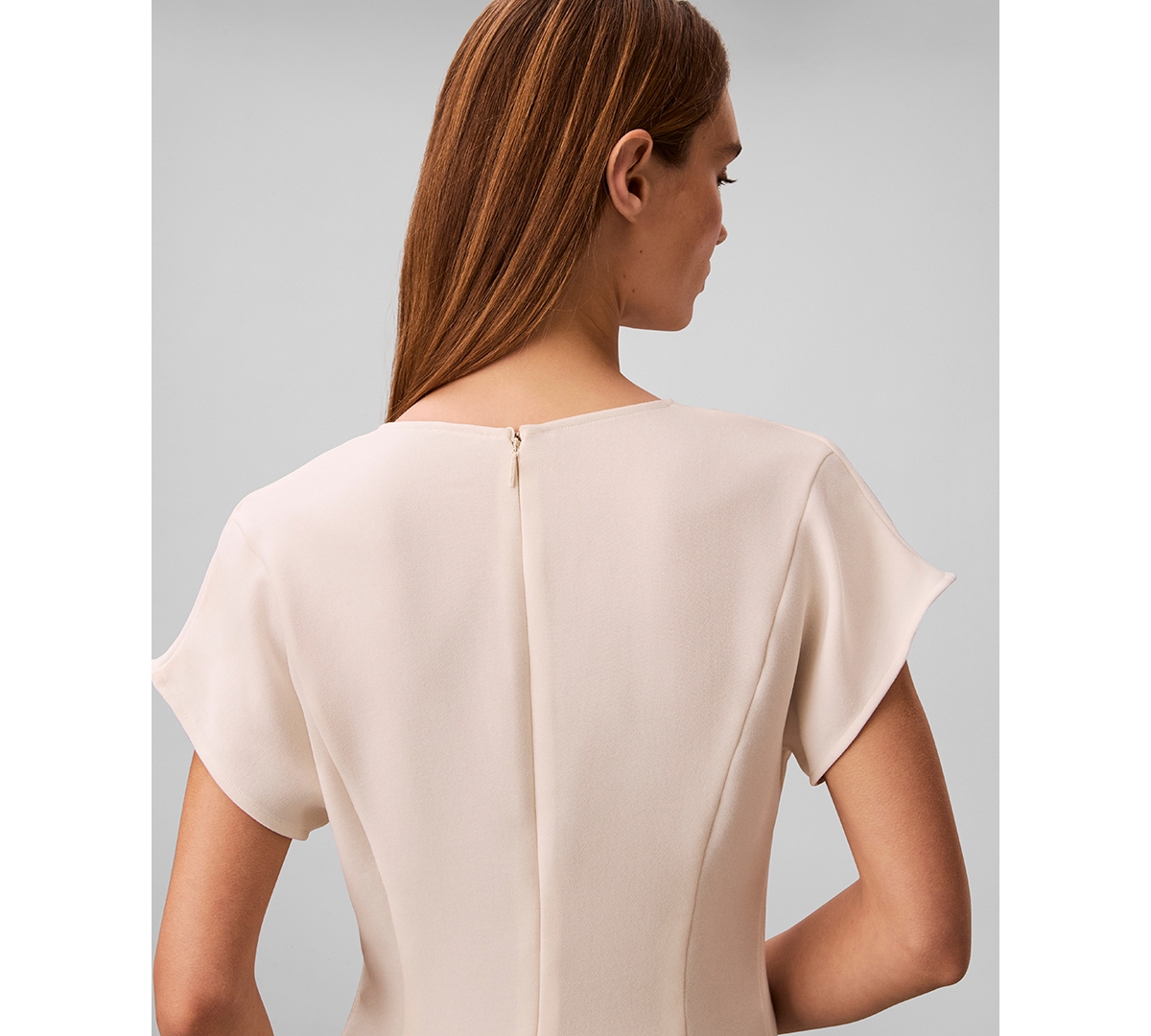 Calvin Klein Women's V-Neck Short-Sleeve Midi Dress