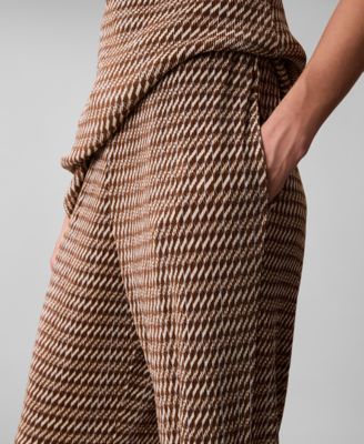 Women's Plisse Print Wide-Leg Pants