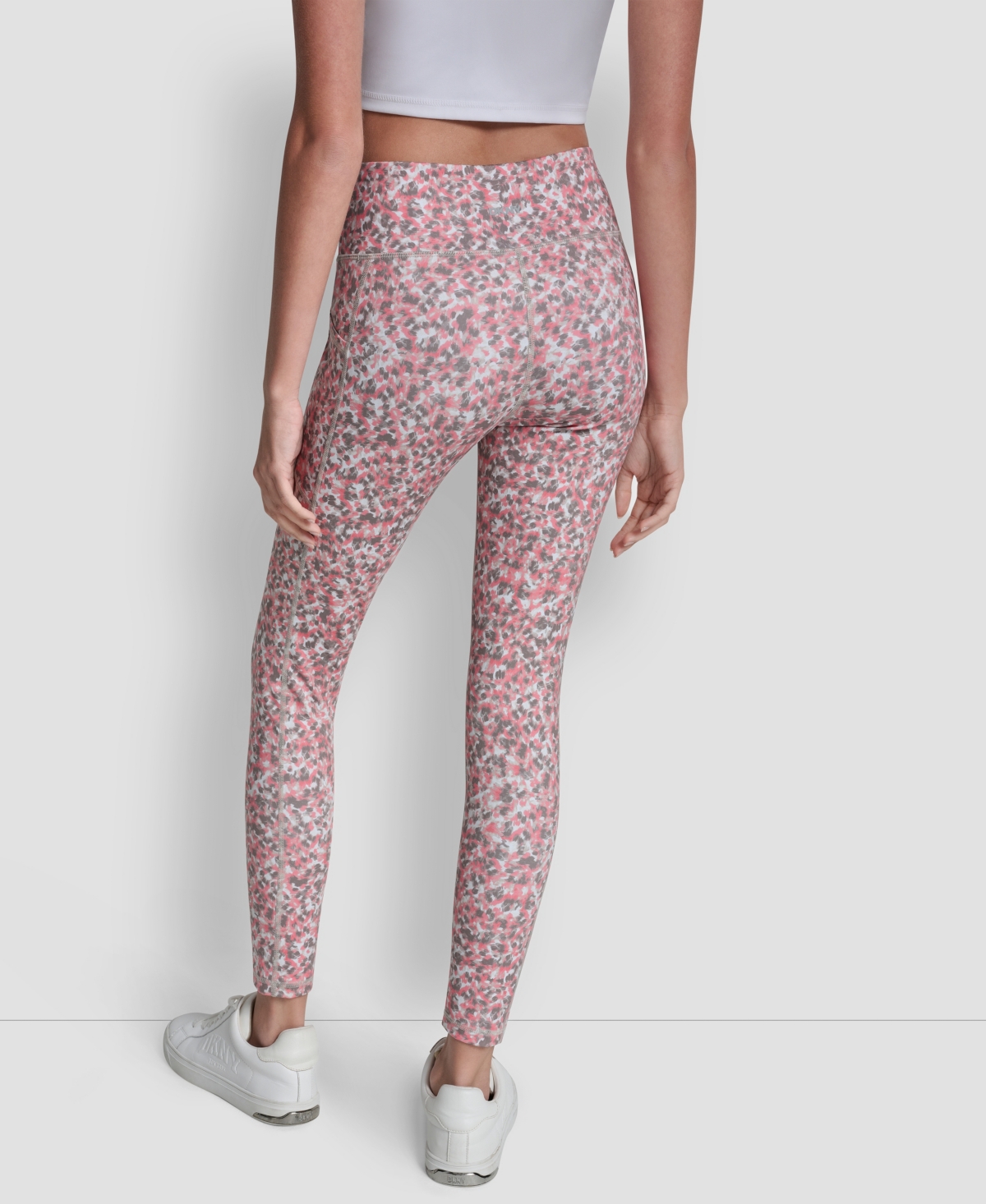 Dkny Women's Printed High-Wasit Fitness Tights