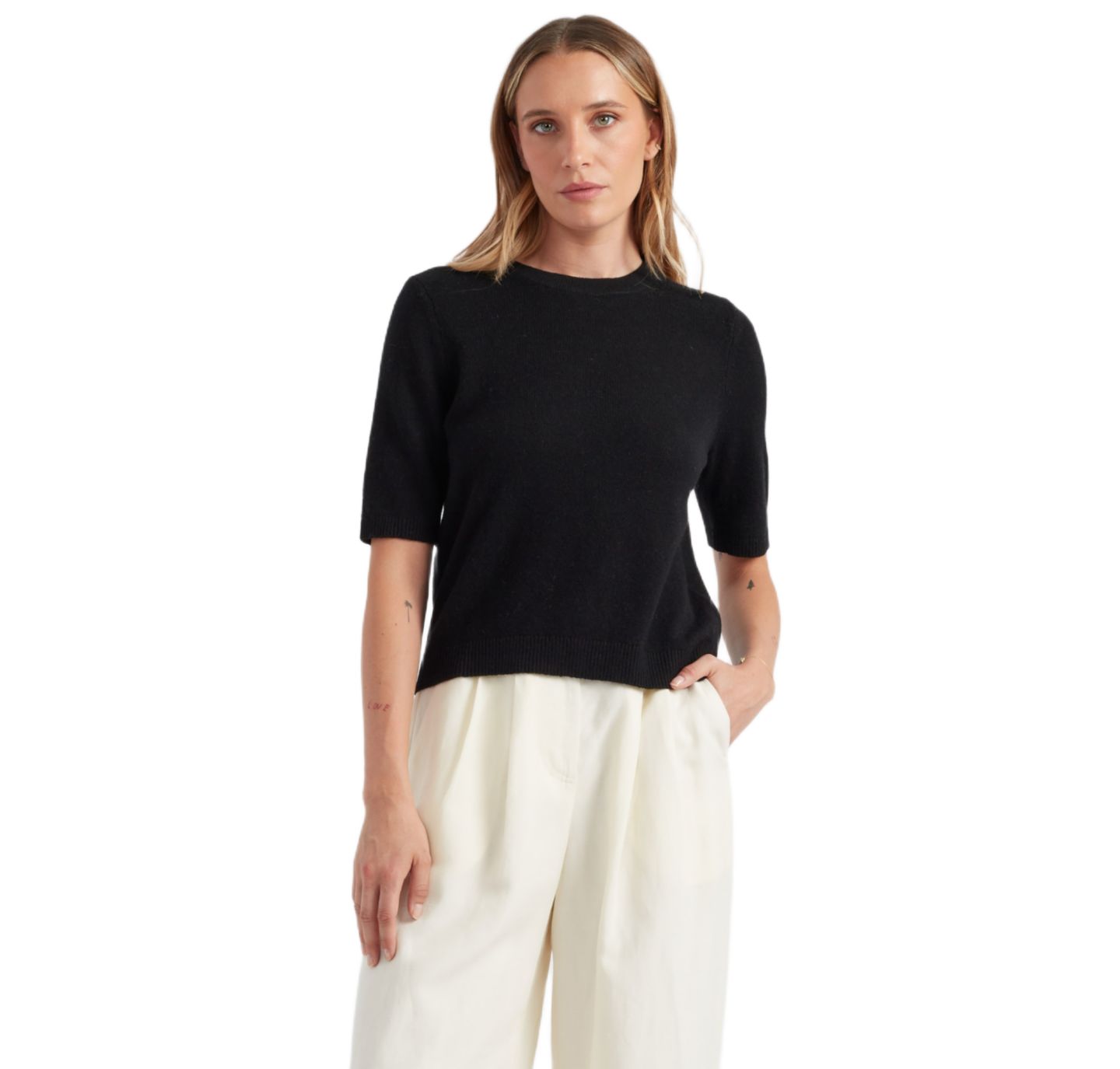 Женская футболка Chinti & Parker Cashmere, цвет: Чёрный — фото 1