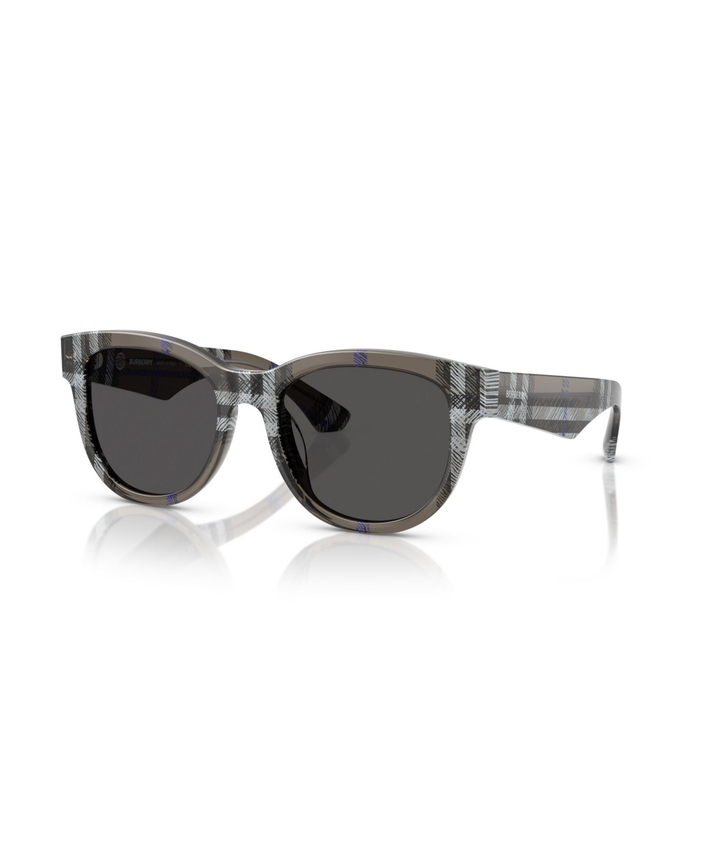 Женские солнцезащитные очки Burberry Round Sunglasses, BE4432U, цвет: Клетчатый — фото 1