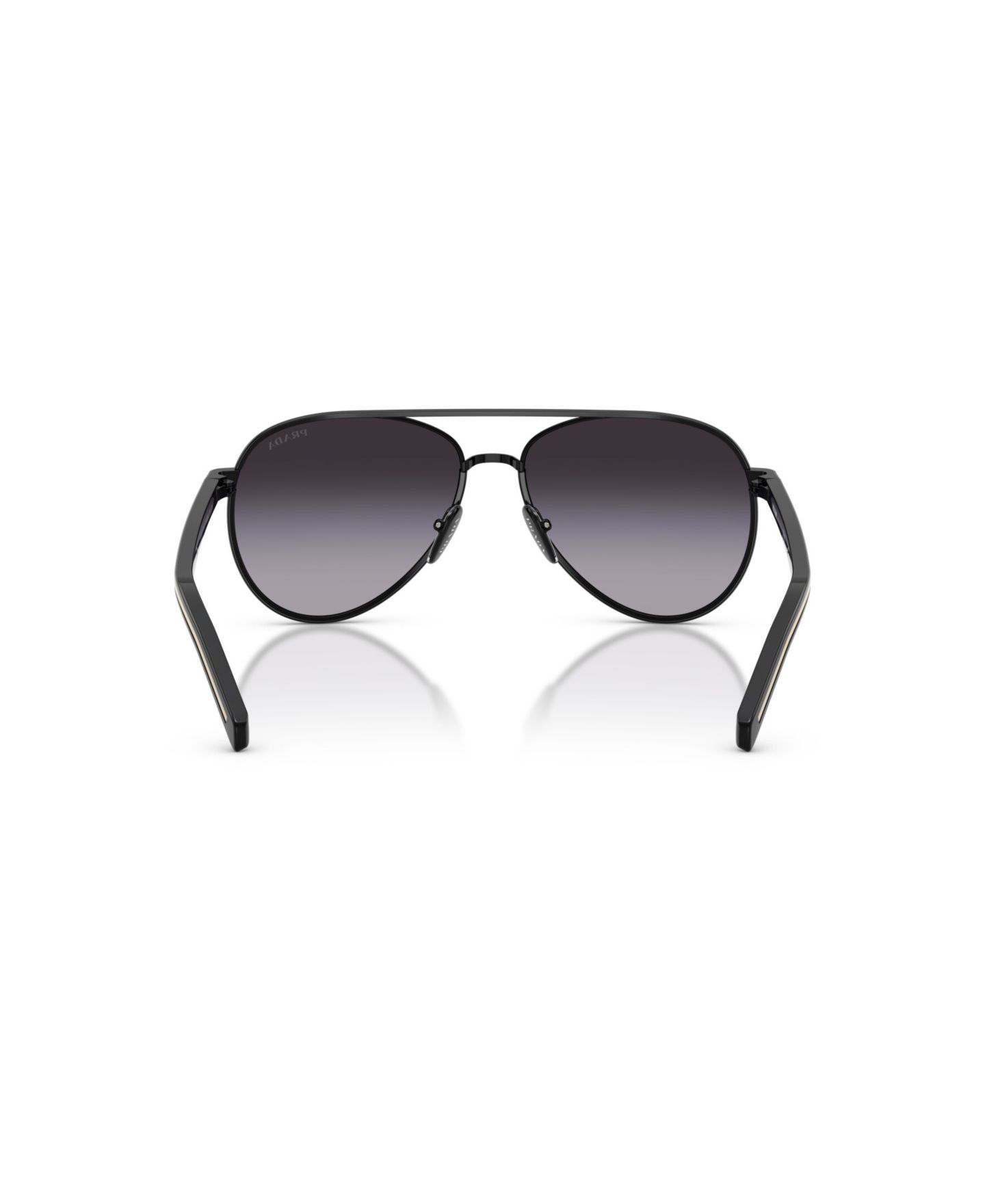 Женские солнцезащитные очки Prada Pilot Sunglasses, PR B57S, цвет: Чёрный — фото 4