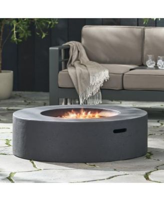 39 Inch Lightweight Concrete Propane Fire Pit with 50000 BTU Burner
