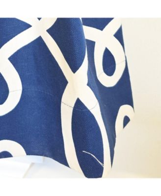 Oblique 100% Cotton Rod Pocket Window Curtain set of 2 Panels 100" x 63" Navy