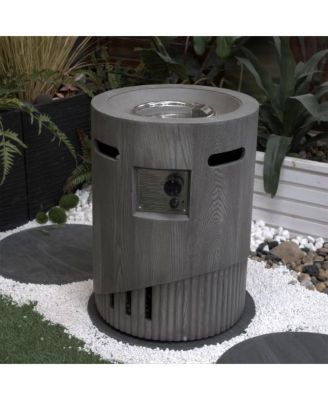 20 Inch Round Outdoor Gas Fire Pit with 32000 BTU Burner and Lava Rocks