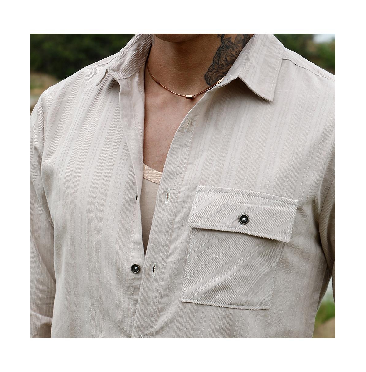 Campus Sutra Men's Multitrack-Striped Shirt