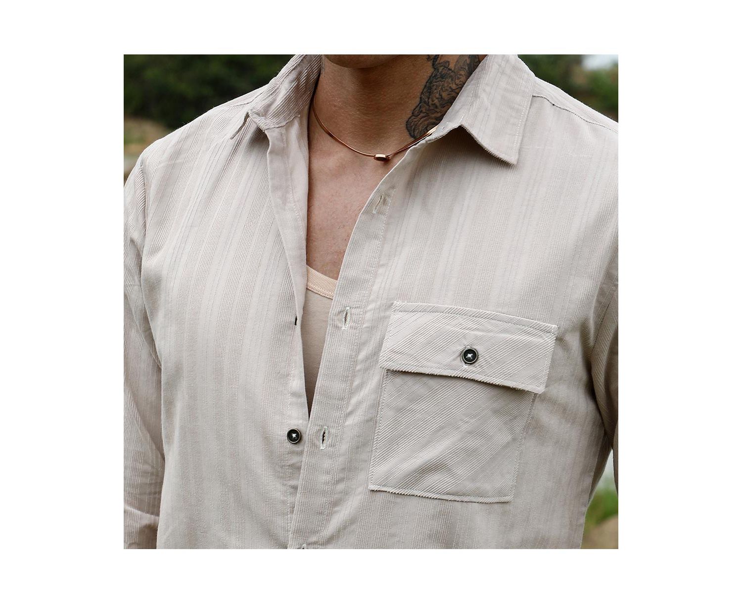 Men's Multitrack-Striped Shirt