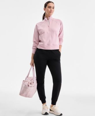 Women's Solid Fleece Quarter-Zip Sweatshirt