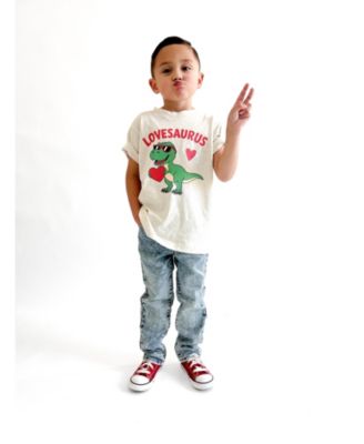 Baby Boys Lovesaurus Valentine's Day Short Sleeve T-Shirt