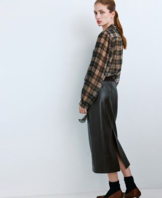 Women's Checked Frill Blouse