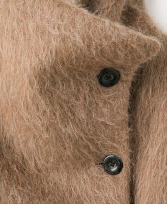 Women's Wool-Blend Funnel-Neck Coat
