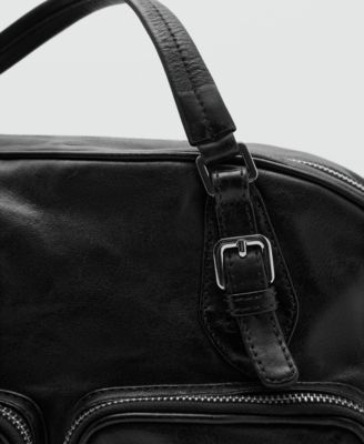 Women's Pockets Leather Bowling Bag