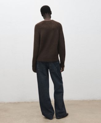 Women's Perkins Neck Braided Sweater