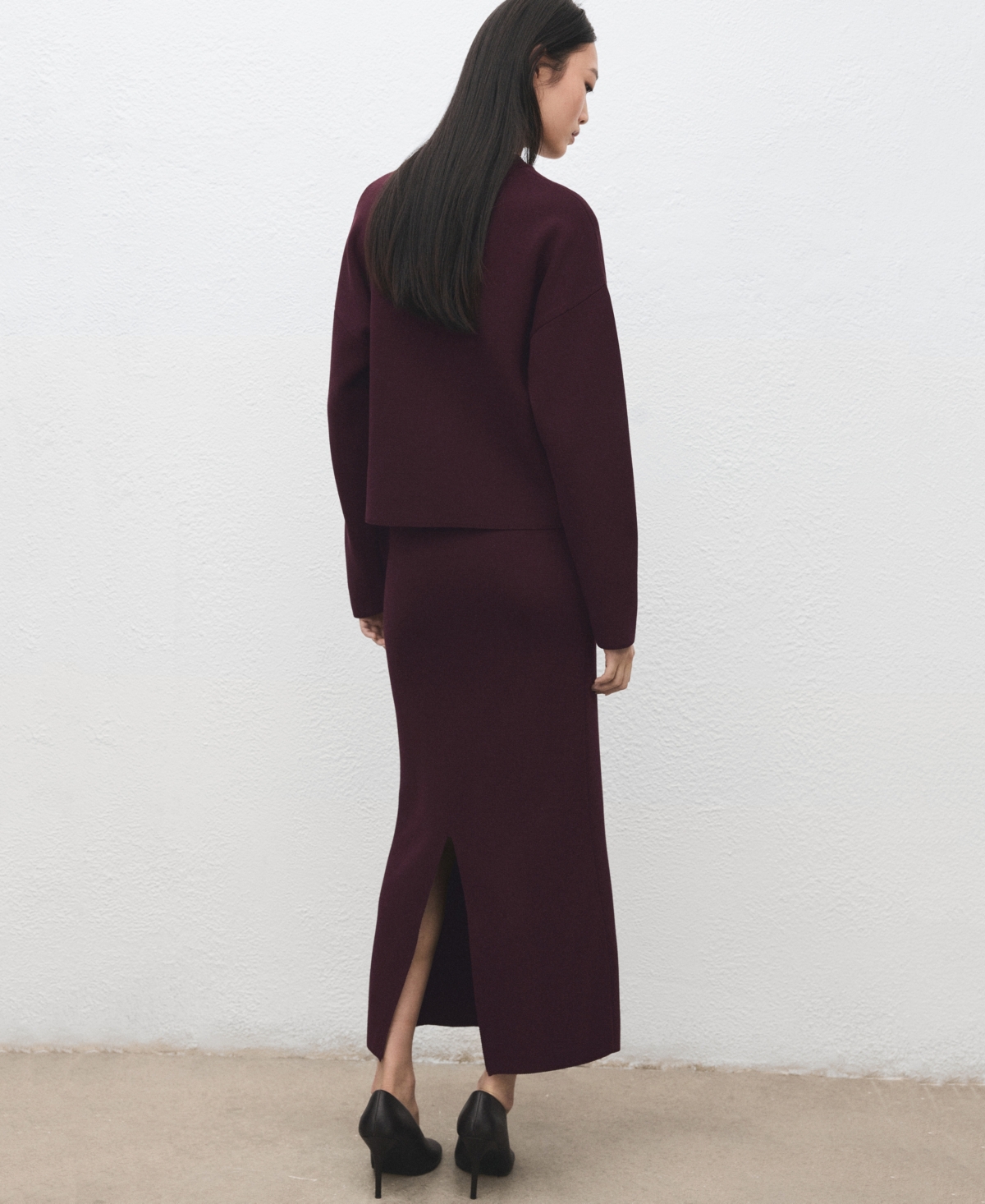 Mango Women's Knit Pencil Skirt