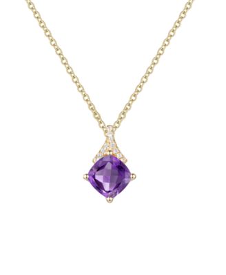 2-Pc. Amethyst (3.2 ct. t.w.) and Lab-Grown White Sapphire (0.18 ct. t.w.) Earrings and Pendant Set in 14k Gold Over Sterling Silver (Also Available in Other Gemstones)