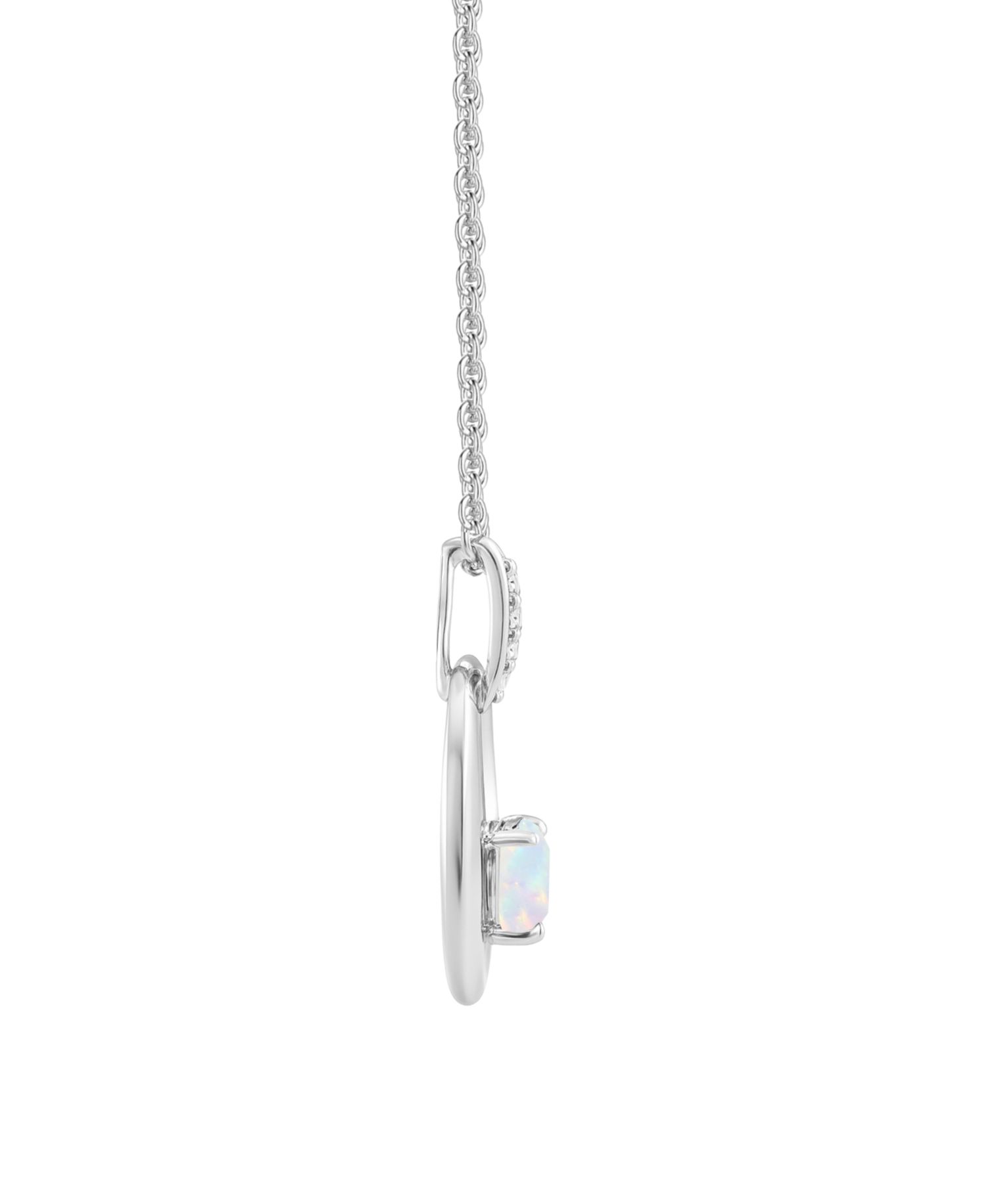 2-Pc. Lab-grown Ruby (3.5 ct. t.w.) and Lab-Grown White Sapphire (0.03 ct. t.w.) Earrings And Pendant Set in Sterling Silver (Also Available in Opal, Amethyst, Sapphire and Blue Topaz)