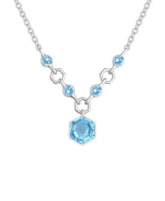 Amethyst (2.5 ct. t.w.) Hexagon Pendant Necklace in Sterling Silver (Also Available in Multi-Stones)