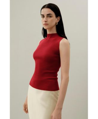 Women's Seamless Knit Washable-Wool Vest