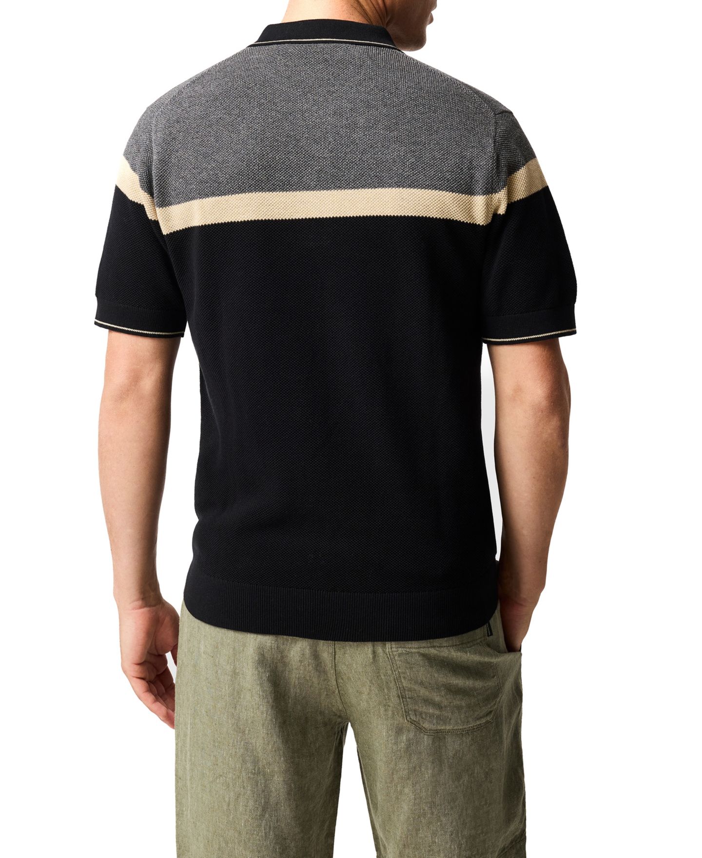 Мужское поло Rodd & Gunn Barret Reef Knit Polo Shirt, цвет: Угольный — фото 5