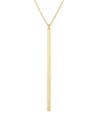 Bar Drop Pendant Necklace in 14k Yellow Gold