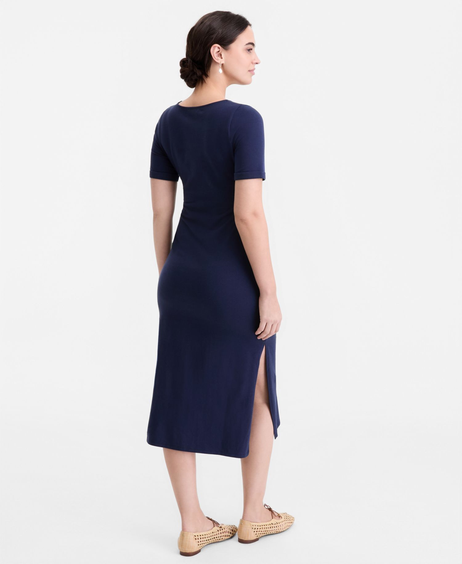 Women's Crewneck Wrap Tie Dress, Created for Macy's,