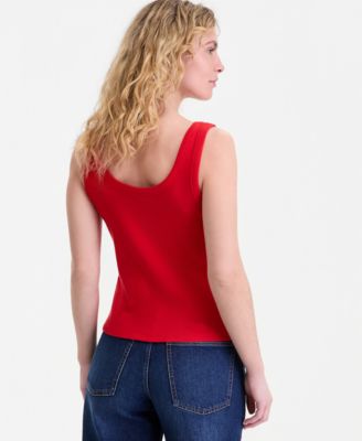 Women's Double Scoop-Neck Layering Tank Top