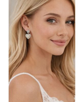 Bloom Heart Drop Earrings