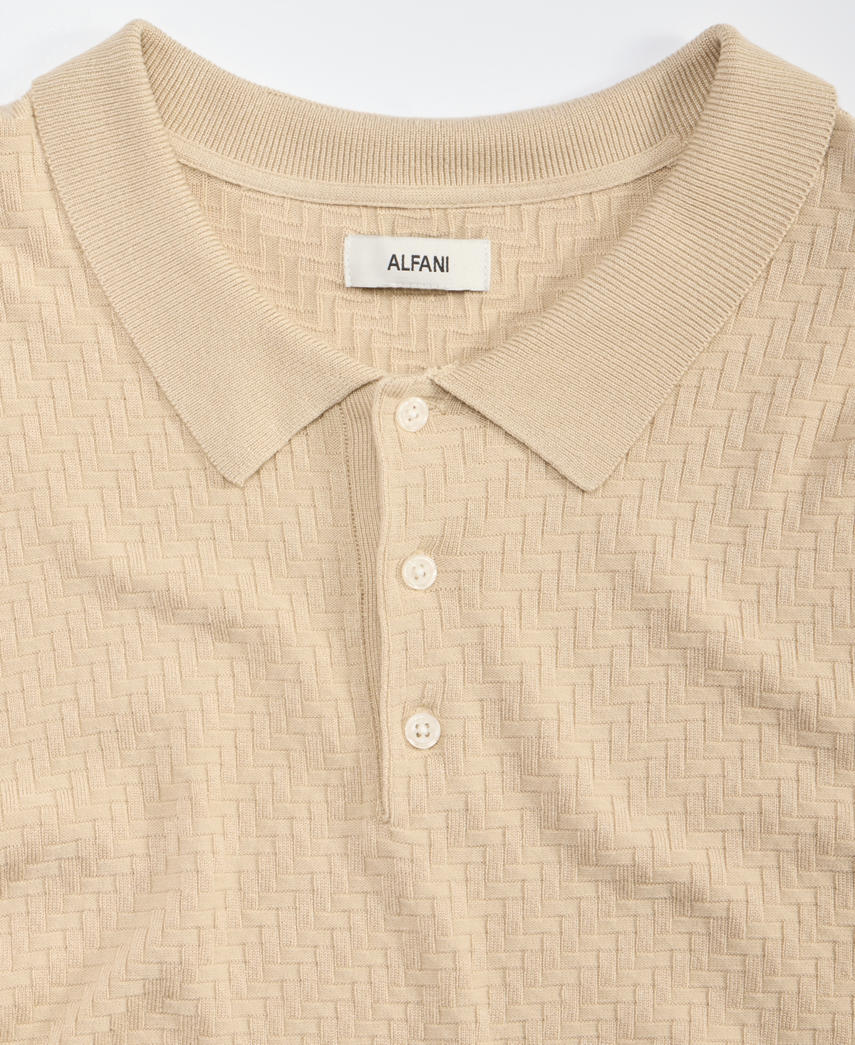 Alfani Men's Basketweave Short-Sleeve Polo Sweater, Macy's Exclusive