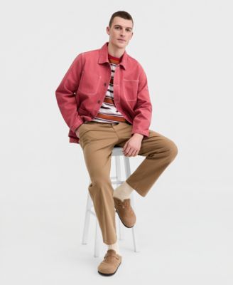 Men's Chore Jacket, Striped T-Shirt and Relaxed Chino Pants