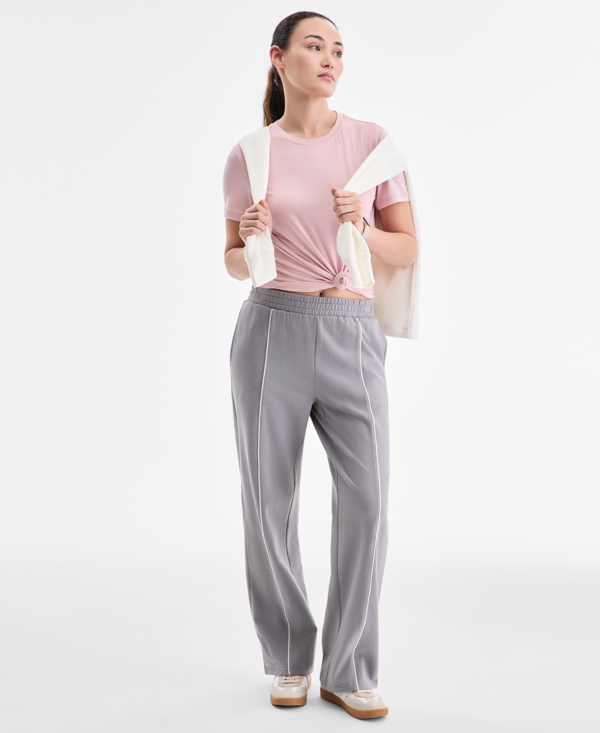 Id Ideology Women's Performance Crewneck T-Shirt, Macy's Exclusive