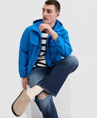 Men's Utility Jacket, Striped Sweater & Baggy Jeans