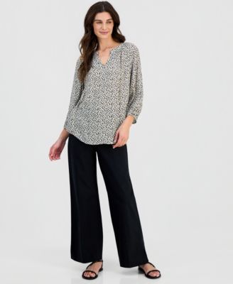 Women's Printed 3/4-Sleeve Blouse