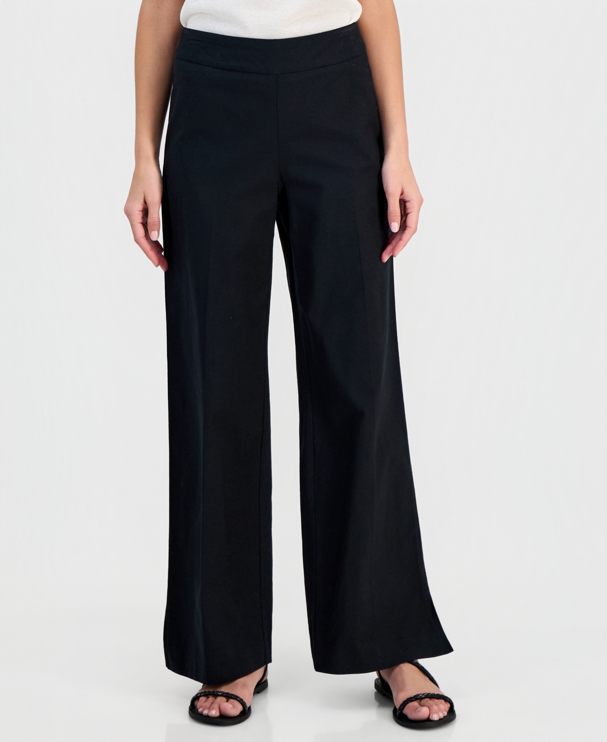 Jm Collection Women's Mid-Rise Pull-On Wide-Leg Pants, Macy's Exclusive