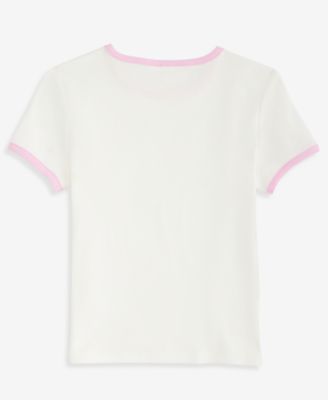 Girls' XS-XL Ribbed Baby Tee