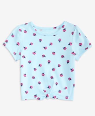 Girls' 12M-5T Ladybug-Print Tie T-Shirt