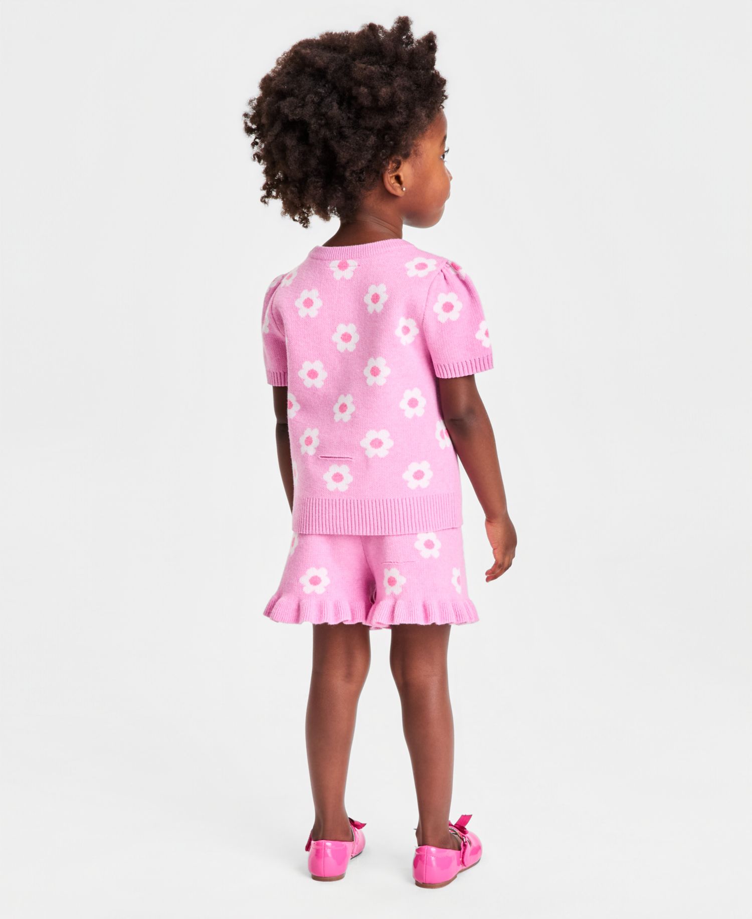 Toddler Girls' 12M-5T Flowers Sweater & Shorts, 2-Piece Set