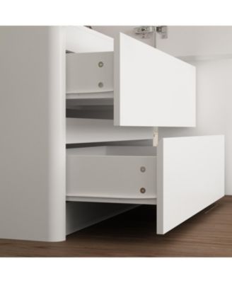 Large Wardrobe With 6-Door 2-Drawer，Bedroom Closet, Armoire, White