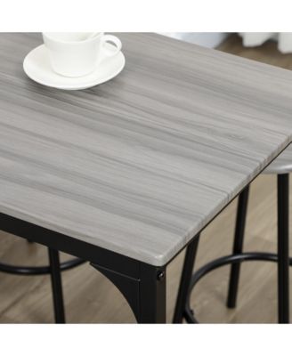 5-Piece Rustic Bar Table and Chairs Set for Dining Room