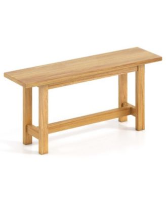 Teak Wood Patio Bench for Porch, Garden, and Poolside