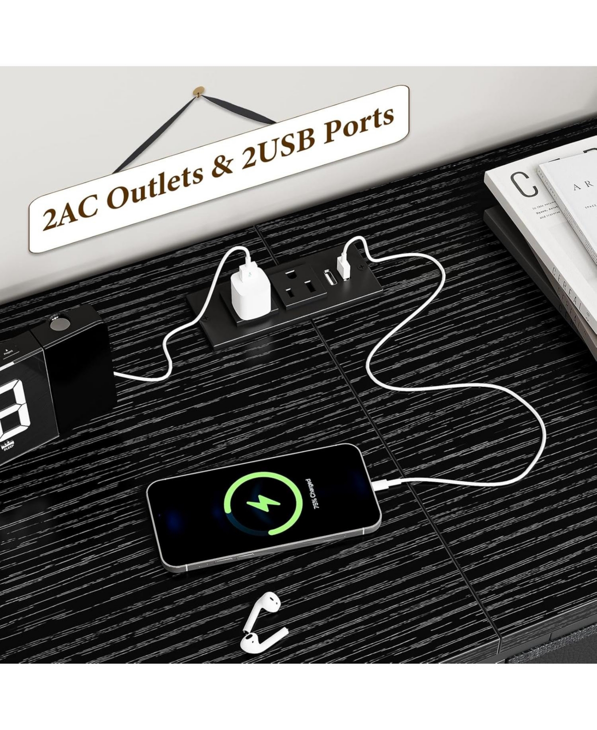 Gaomon 63" Dresser Tv Stand with 14 Fabric Drawers Built in Usb Ports Wide Multi Functional Storage Unit for 75" TVs